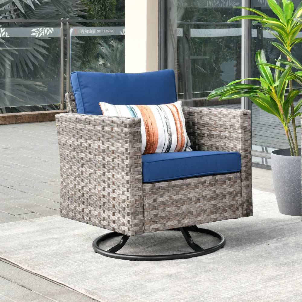 OVIOS Rocking Chair Outdoor Table and Chairs matching BBR broad handrails series