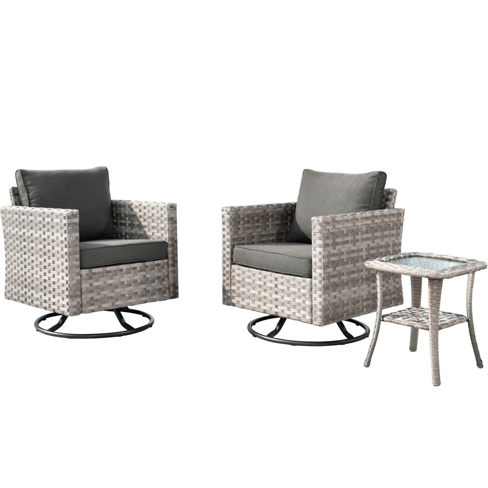 OVIOS Rocking Chair Outdoor Table and Chairs matching BBR broad handrails series