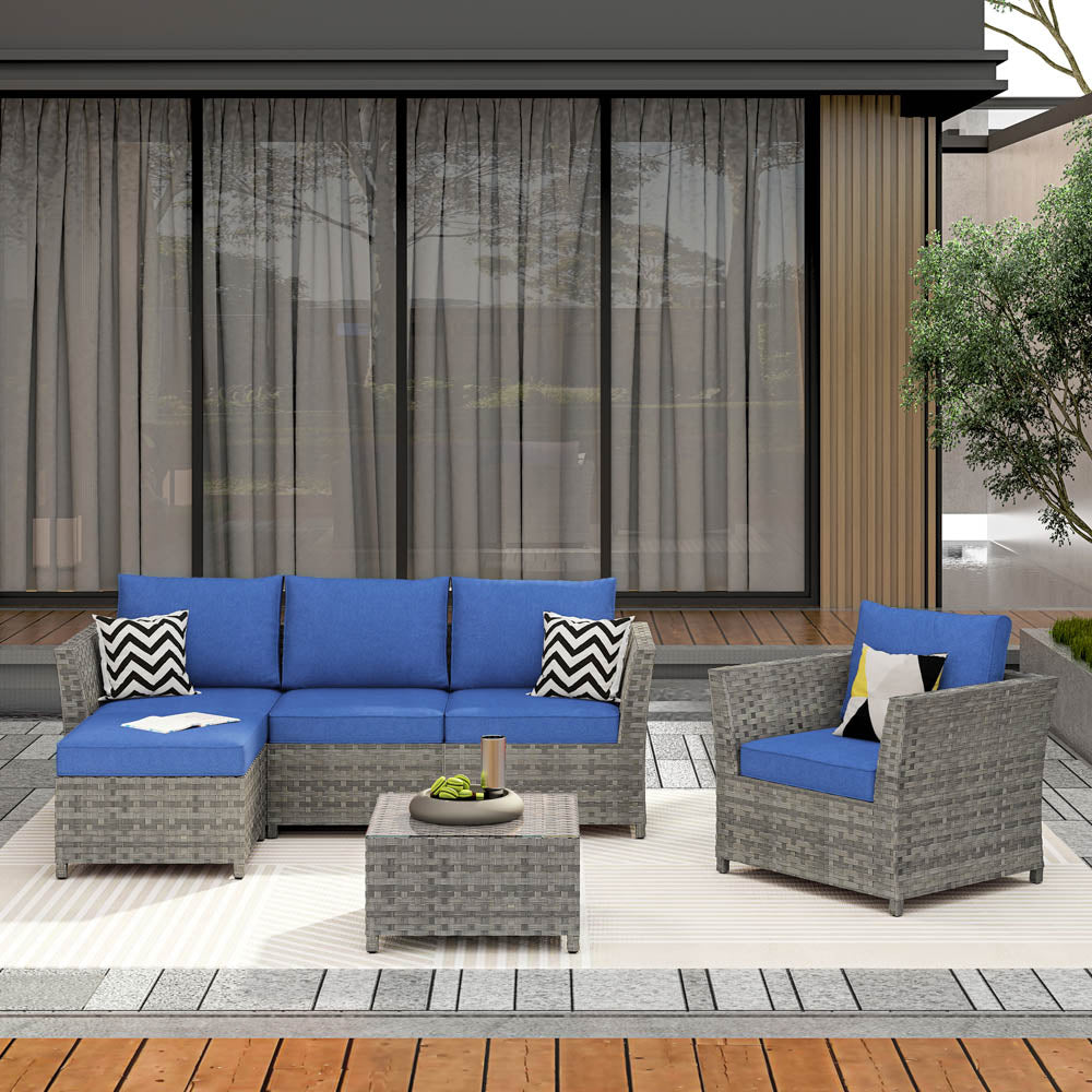 OVIOS Patio Furniture Set New Rimaru 6-Piece, Fully Assembled