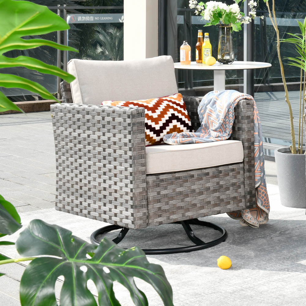 OVIOS Rocking Chair Outdoor Table and Chairs matching BBR broad handrails series