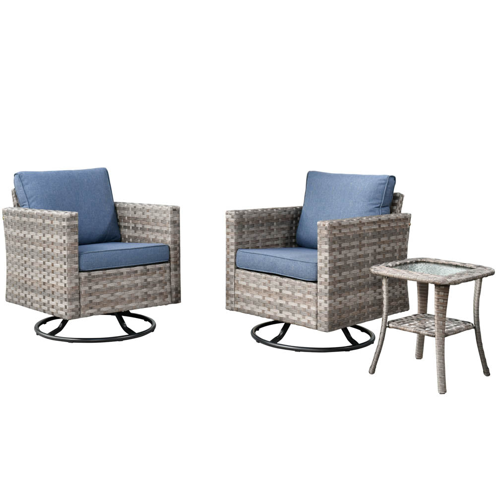 OVIOS Rocking Chair Outdoor Table and Chairs matching BBR broad handrails series