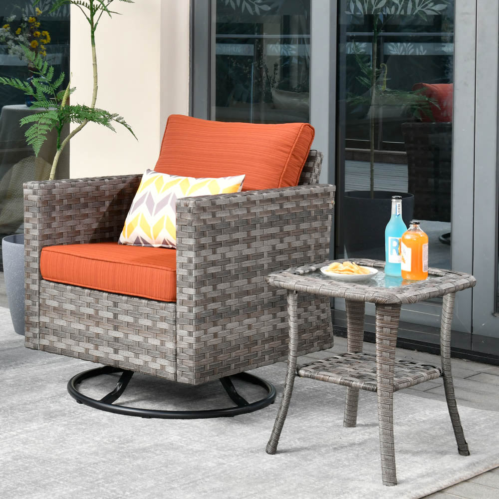 OVIOS Rocking Chair Outdoor Table and Chairs matching BBR broad handrails series