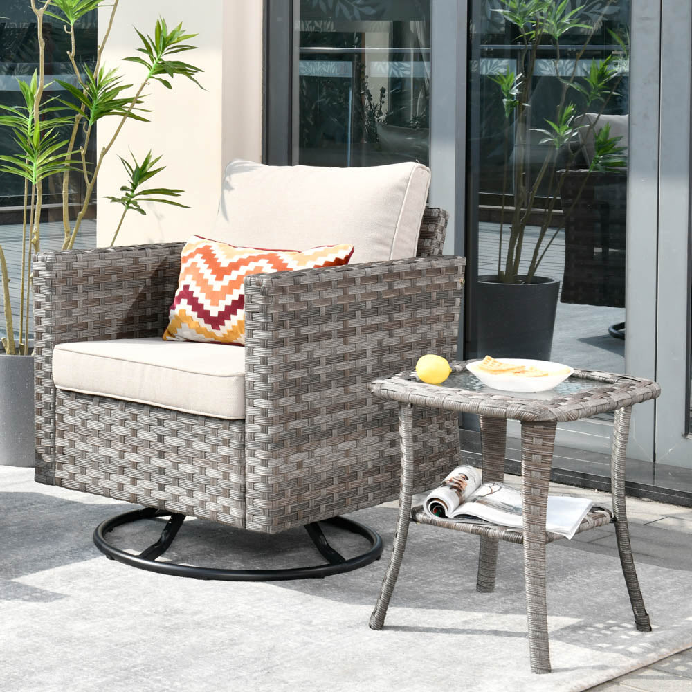 OVIOS Rocking Chair Outdoor Table and Chairs matching BBR broad handrails series