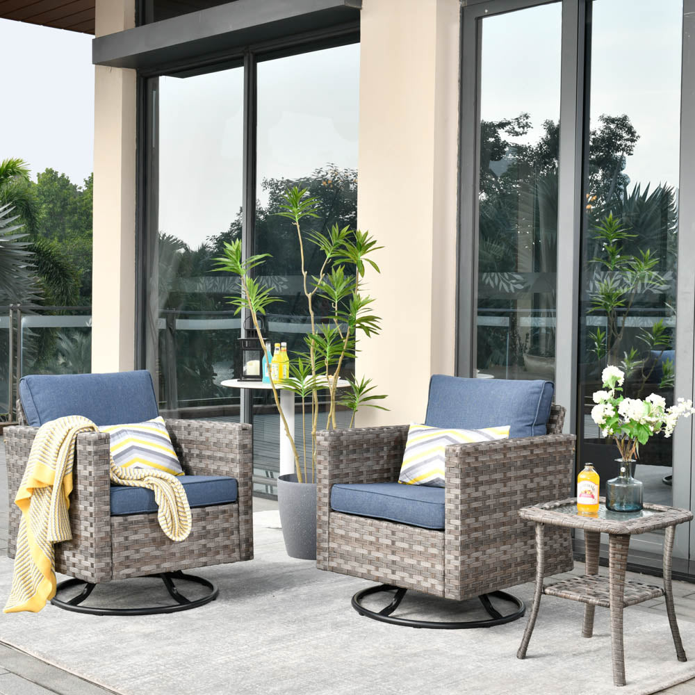 OVIOS Rocking Chair Outdoor Table and Chairs matching BBR broad handrails series