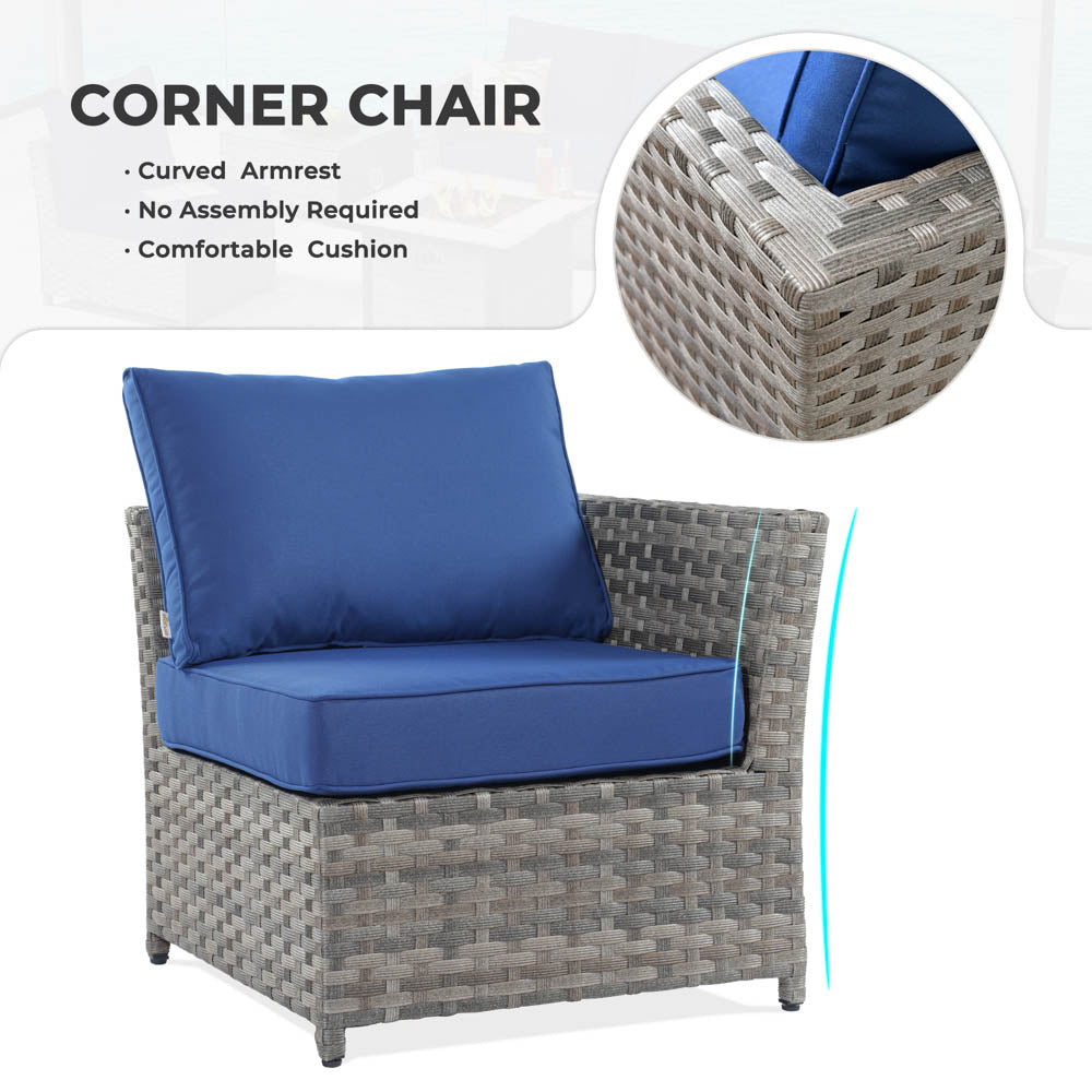 OVIOS New Rimaru Series Patio Furniture Set 9-Piece include Swivel Chairs Set Partially Assembled