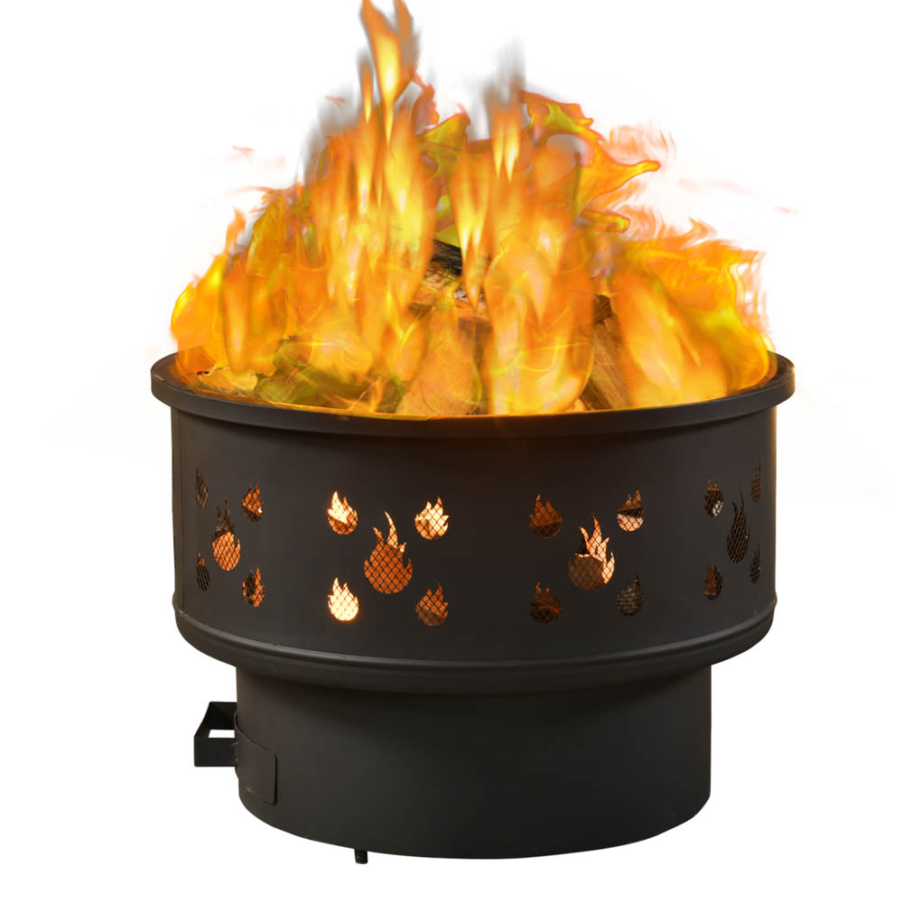 OVIOS 25.39'' Round Steel Wood Burning Fire Pit
