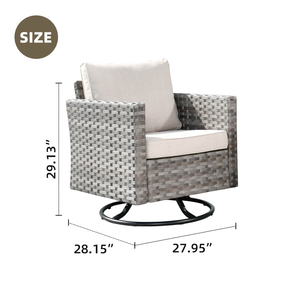 OVIOS Rocking Chair Outdoor Table and Chairs matching BBR broad handrails series