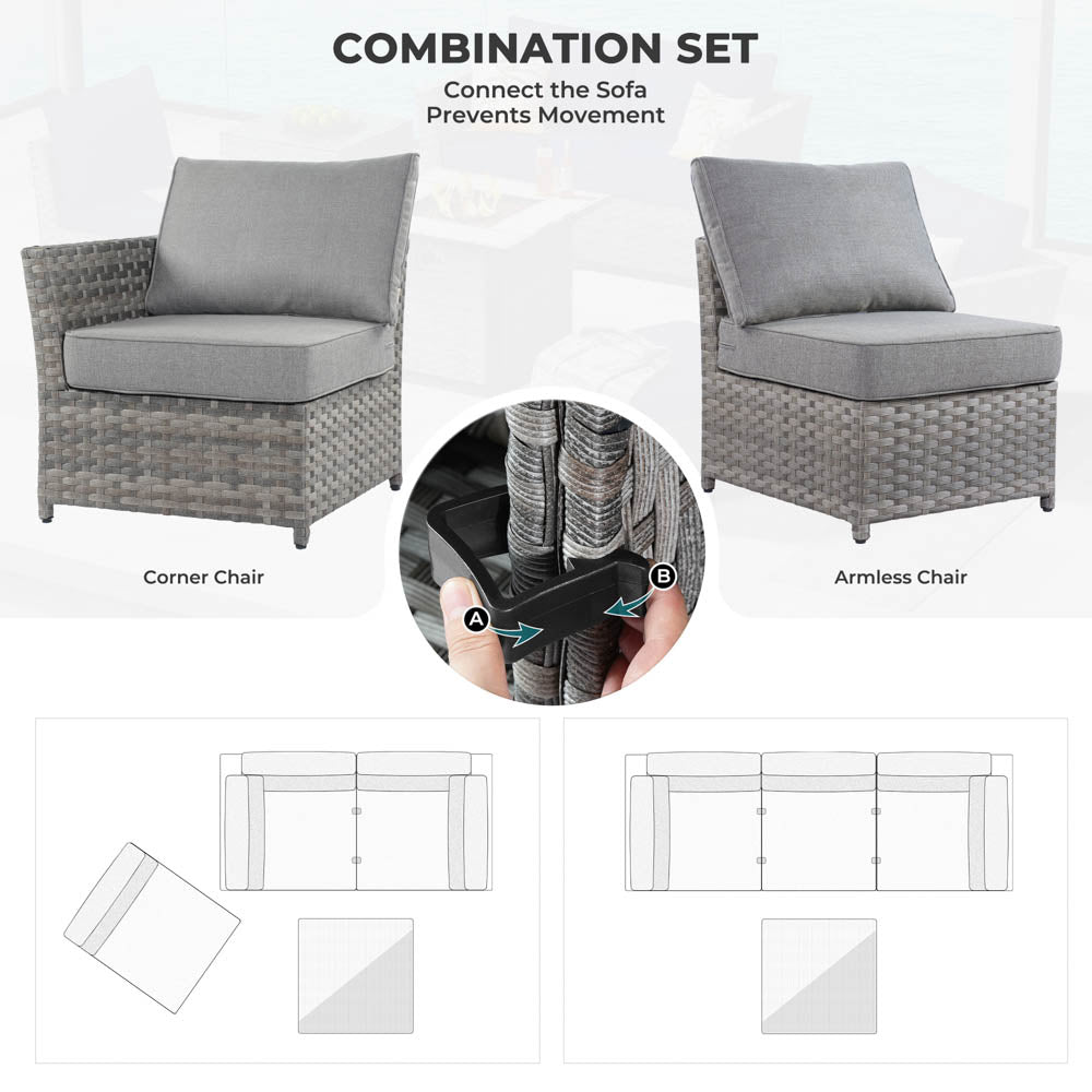OVIOS Patio Furniture Set New Rimaru 6-Piece, Fully Assembled