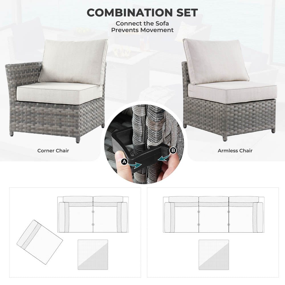 OVIOS Patio Furniture Set New Rimaru 6-Piece, Fully Assembled