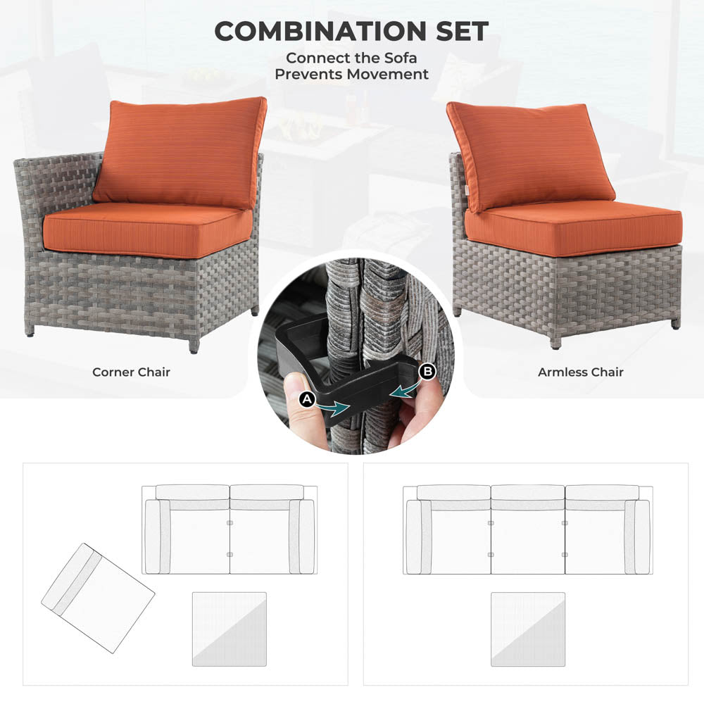 OVIOS Patio Furniture Set New Rimaru 6-Piece, Fully Assembled
