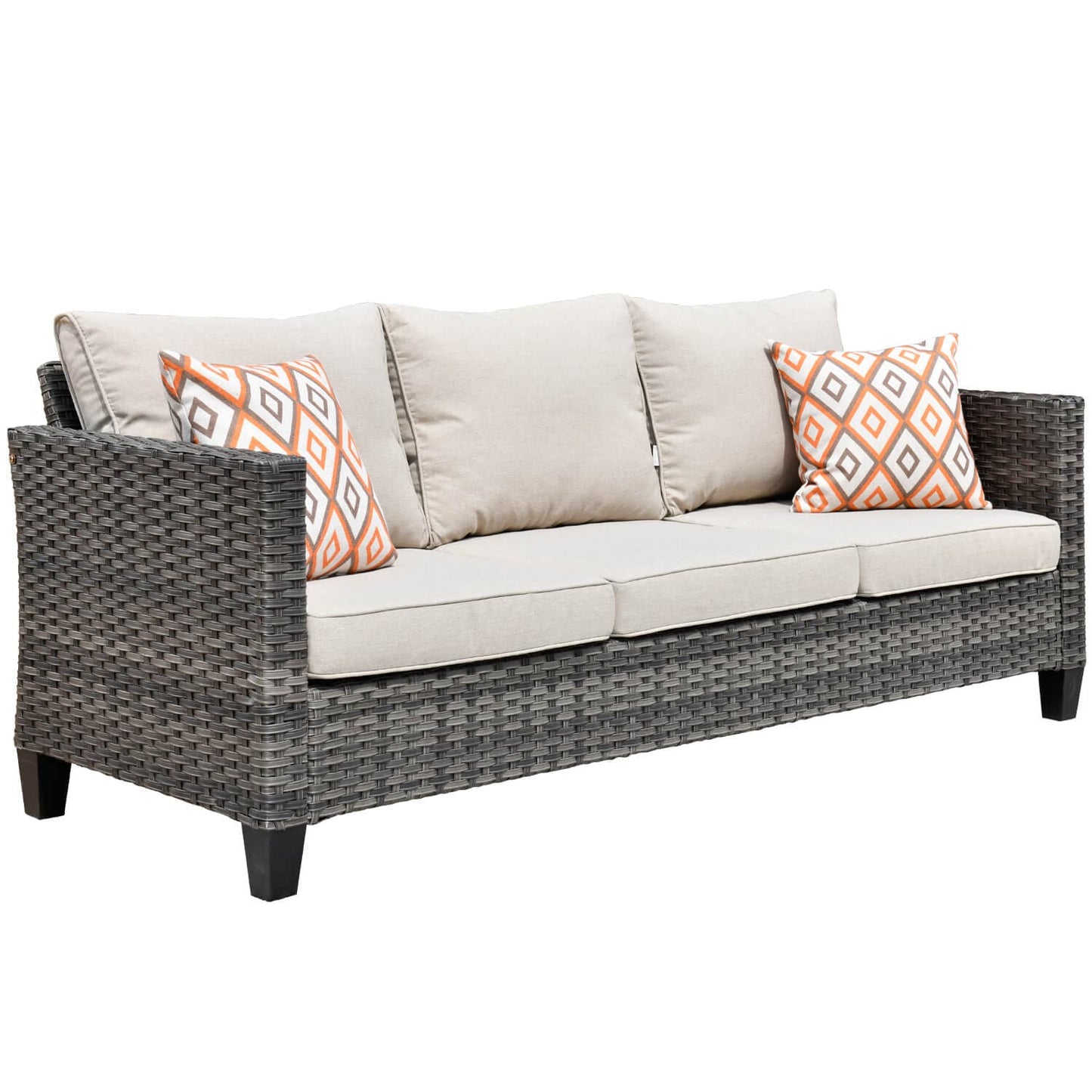 OVIOS Patio Vultros 8-Piece Conversation Set with 30'' Propane Fire Pit Table