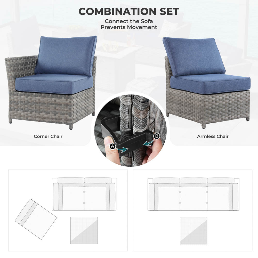 OVIOS Patio Furniture Set New Rimaru 6-Piece, Fully Assembled