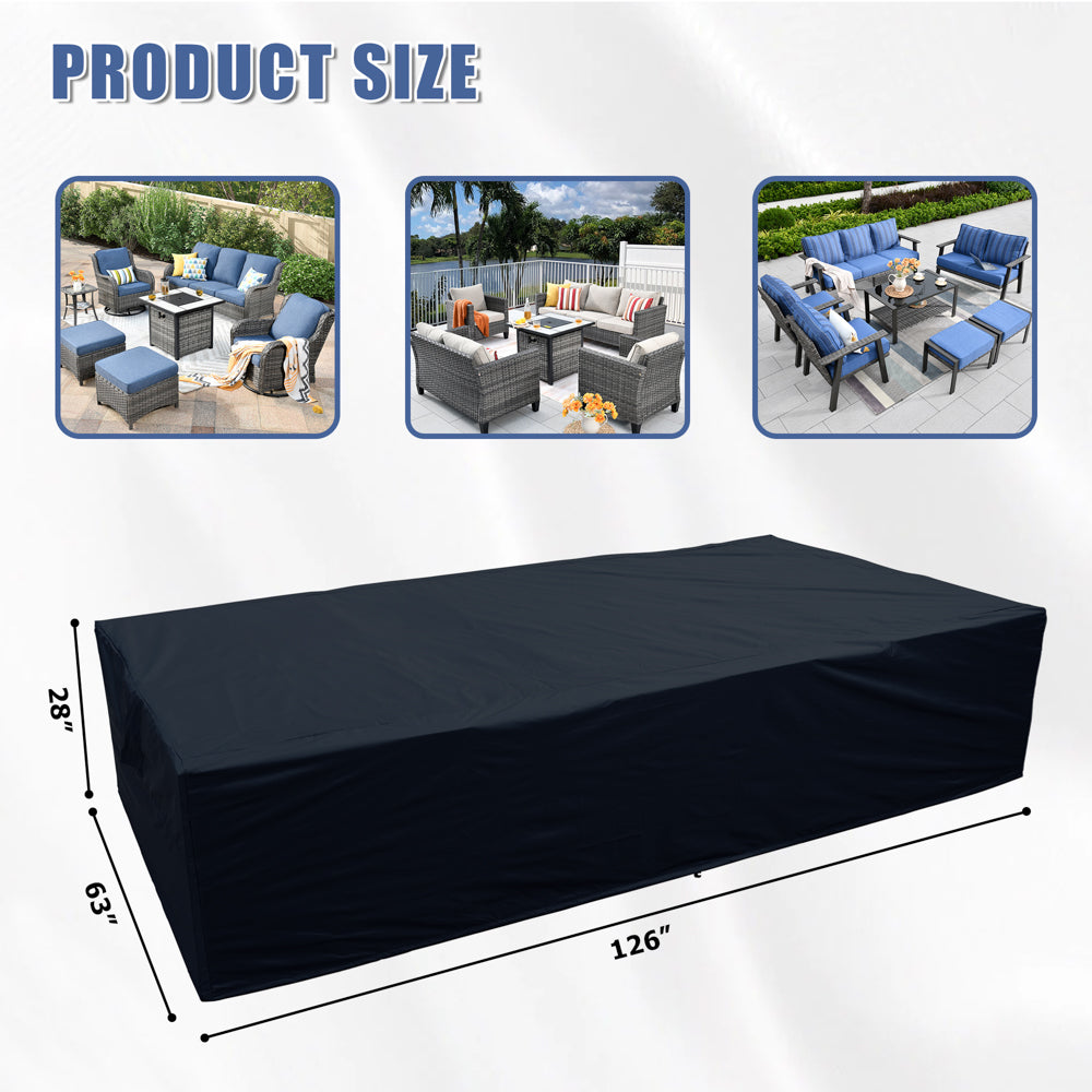 OVIOS Patio Furniture Set Cover Waterproof Universal Type Multiple Sizes