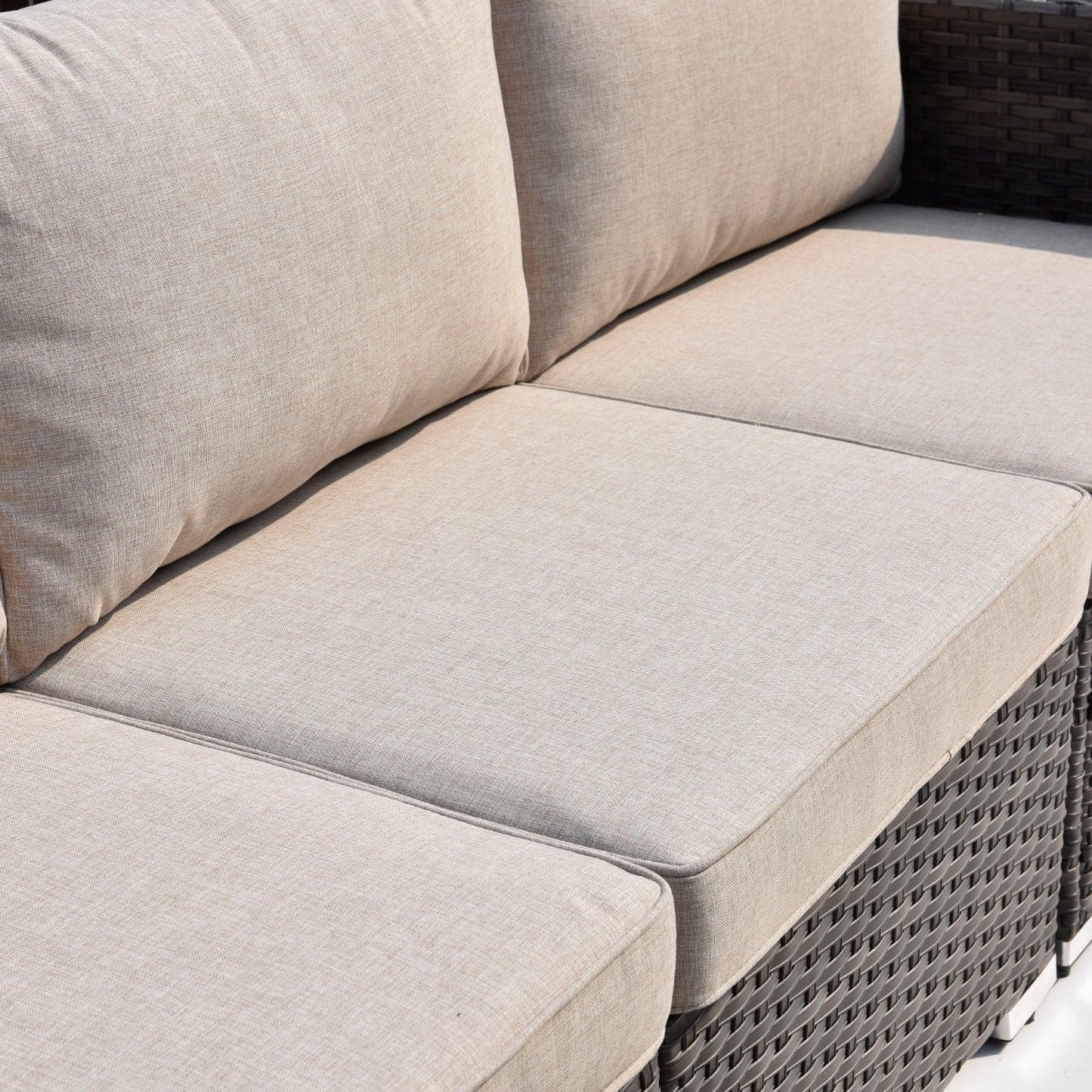 OVIOS Outdoor Sectional Furniture 9-Piece with Cushions and Table