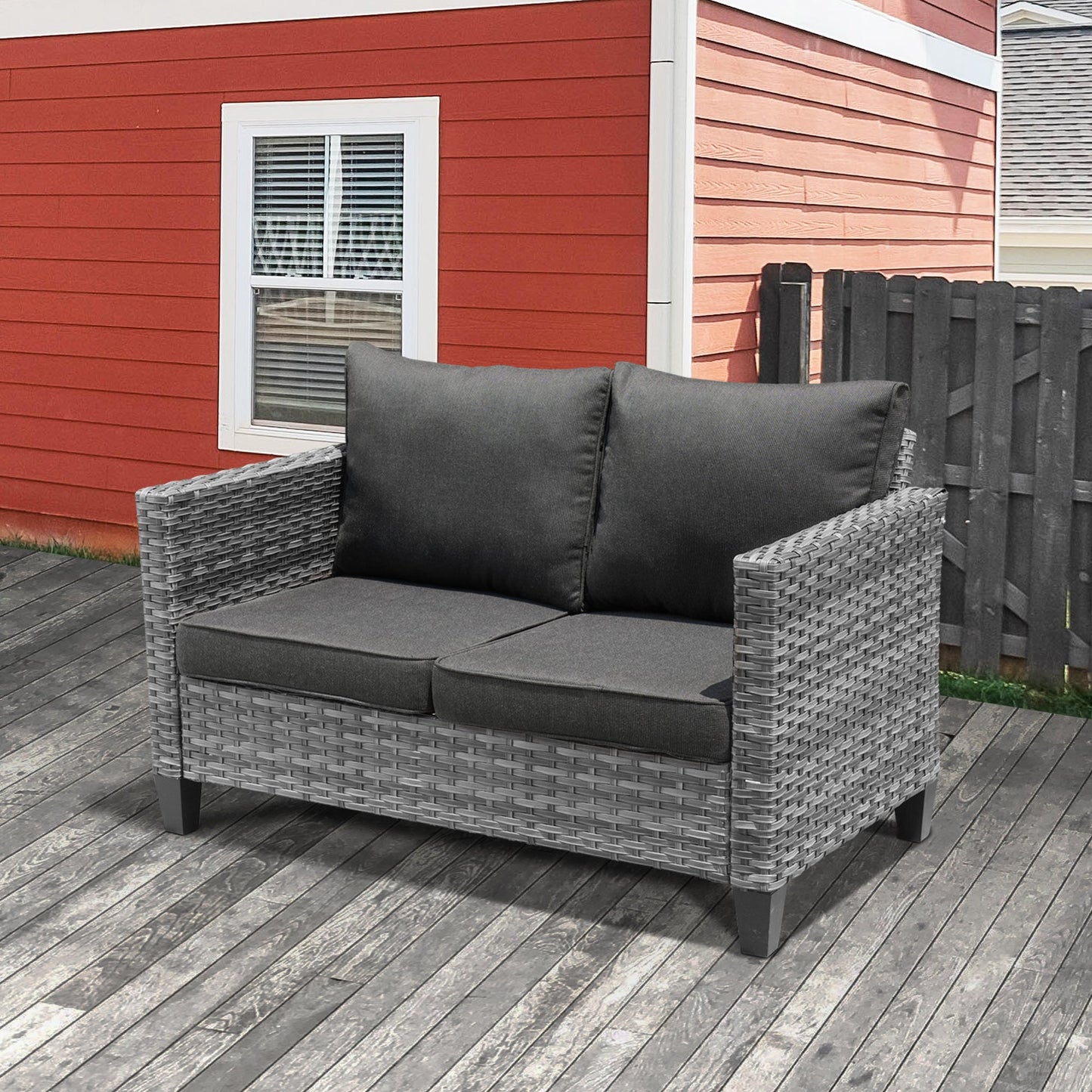 OVIOS Outdoor Loveseat New Vultros High BackShape Armrest