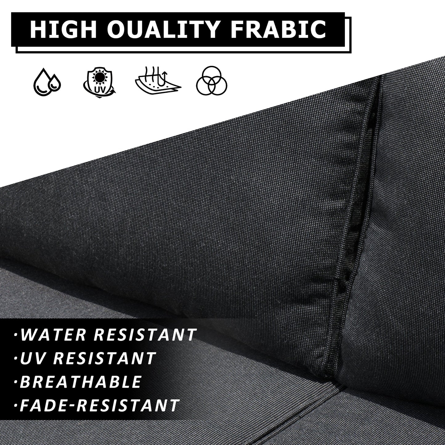 OVIOS Outdoor Loveseat New Vultros High BackShape Armrest