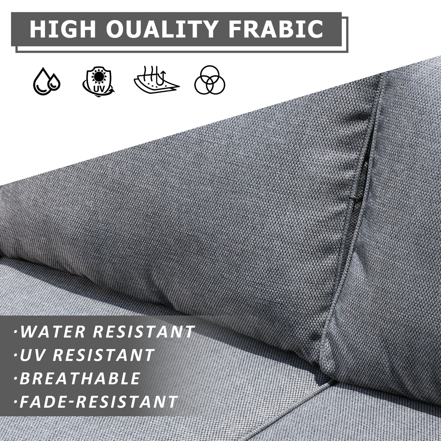 OVIOS Outdoor Loveseat New Vultros High BackShape Armrest