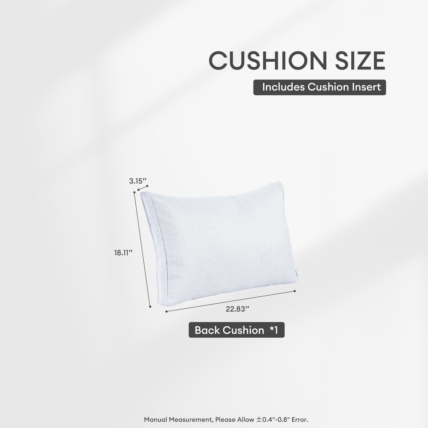 OVIOS Vultros Series Replacement Seat, Back, Ottoman Cushion (Refer to the Dimension in Description)