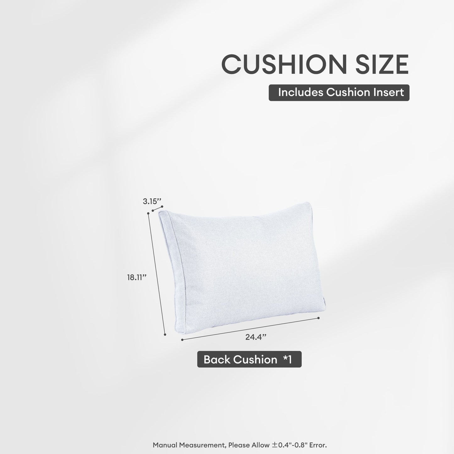 OVIOS Vultros Series Replacement Seat, Back, Ottoman Cushion (Refer to the Dimension in Description)