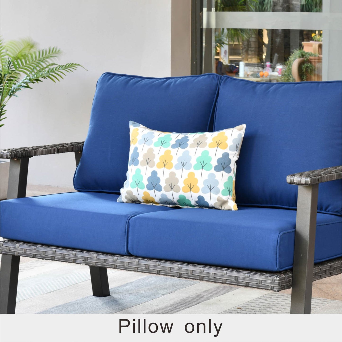 OVIOS 17.7'' x 11.8'' Rectangular Pillow Cover & Insert (Set of 2)