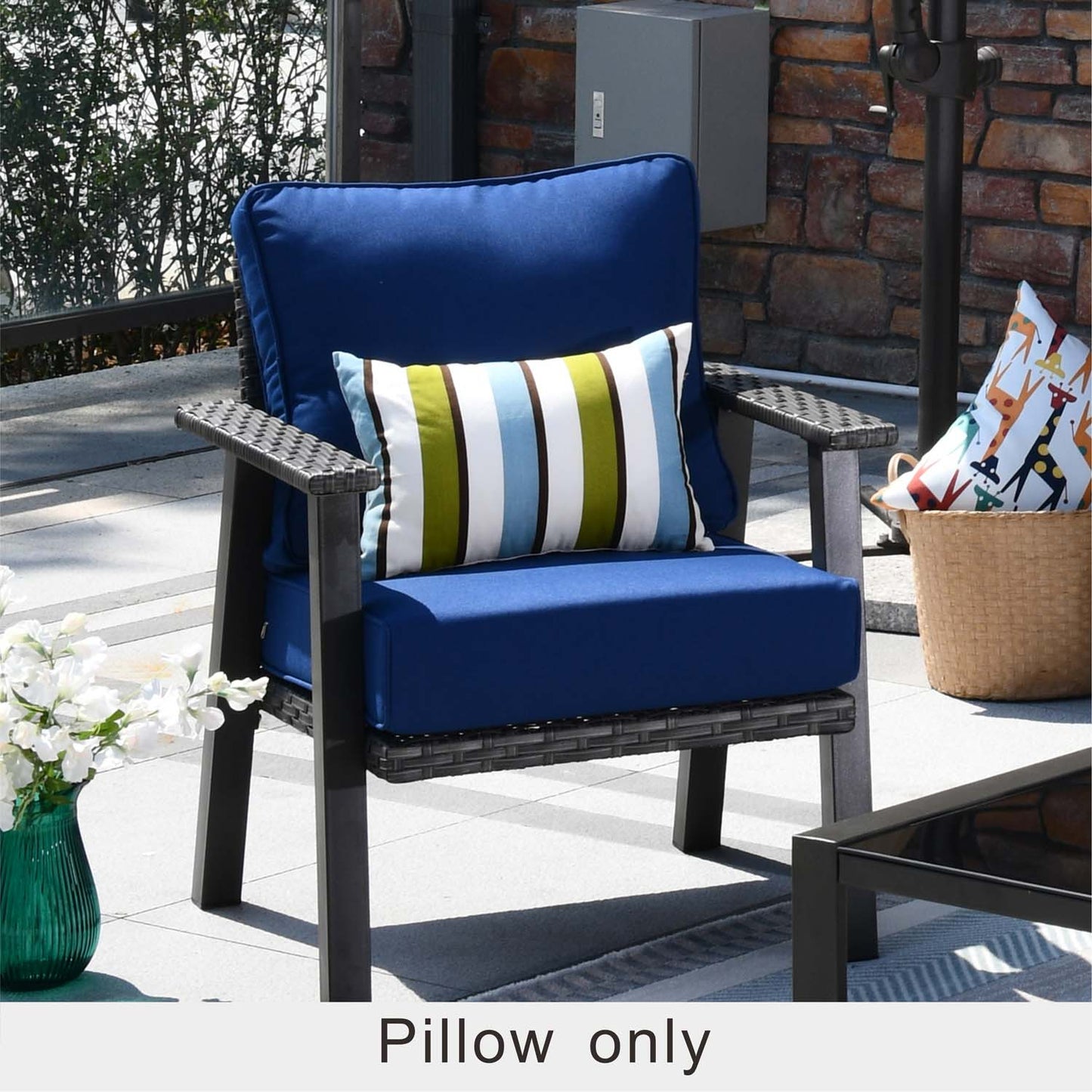 OVIOS 17.7'' x 11.8'' Rectangular Pillow Cover & Insert (Set of 2)