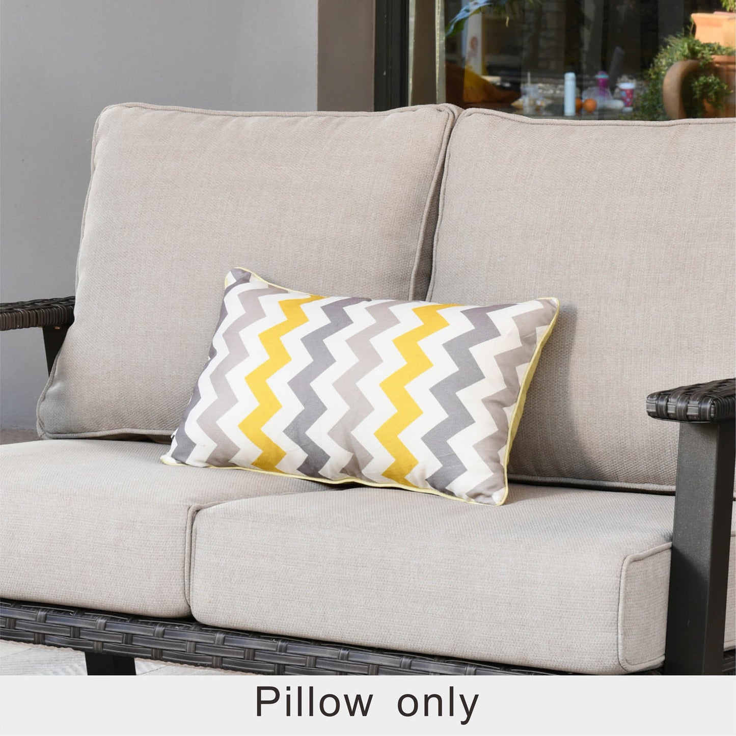 OVIOS 17.7'' x 11.8'' Rectangular Pillow Cover & Insert (Set of 2)
