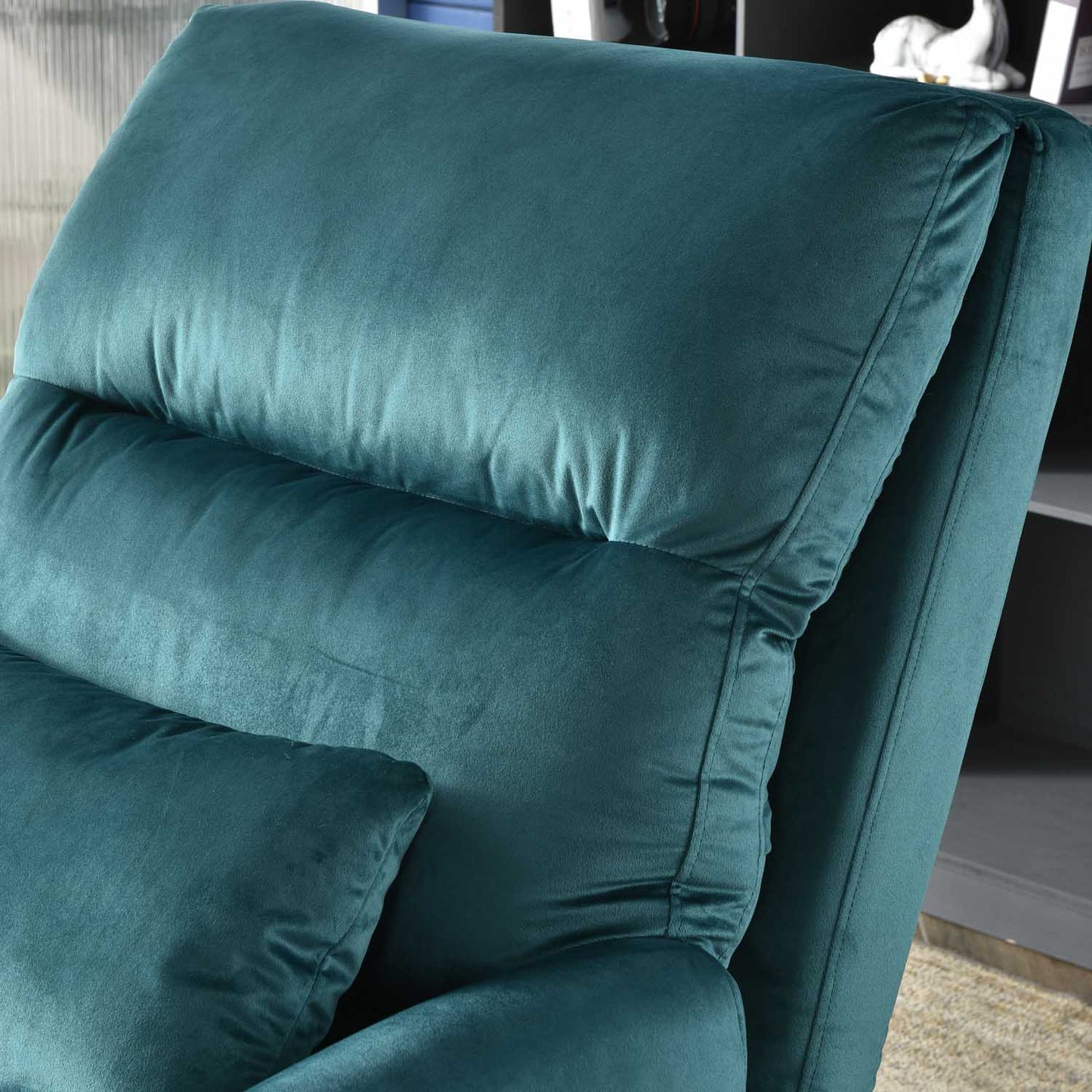 OVIOS Living Room Accent Chair with Ottoman, 6 Angles Adjustable
