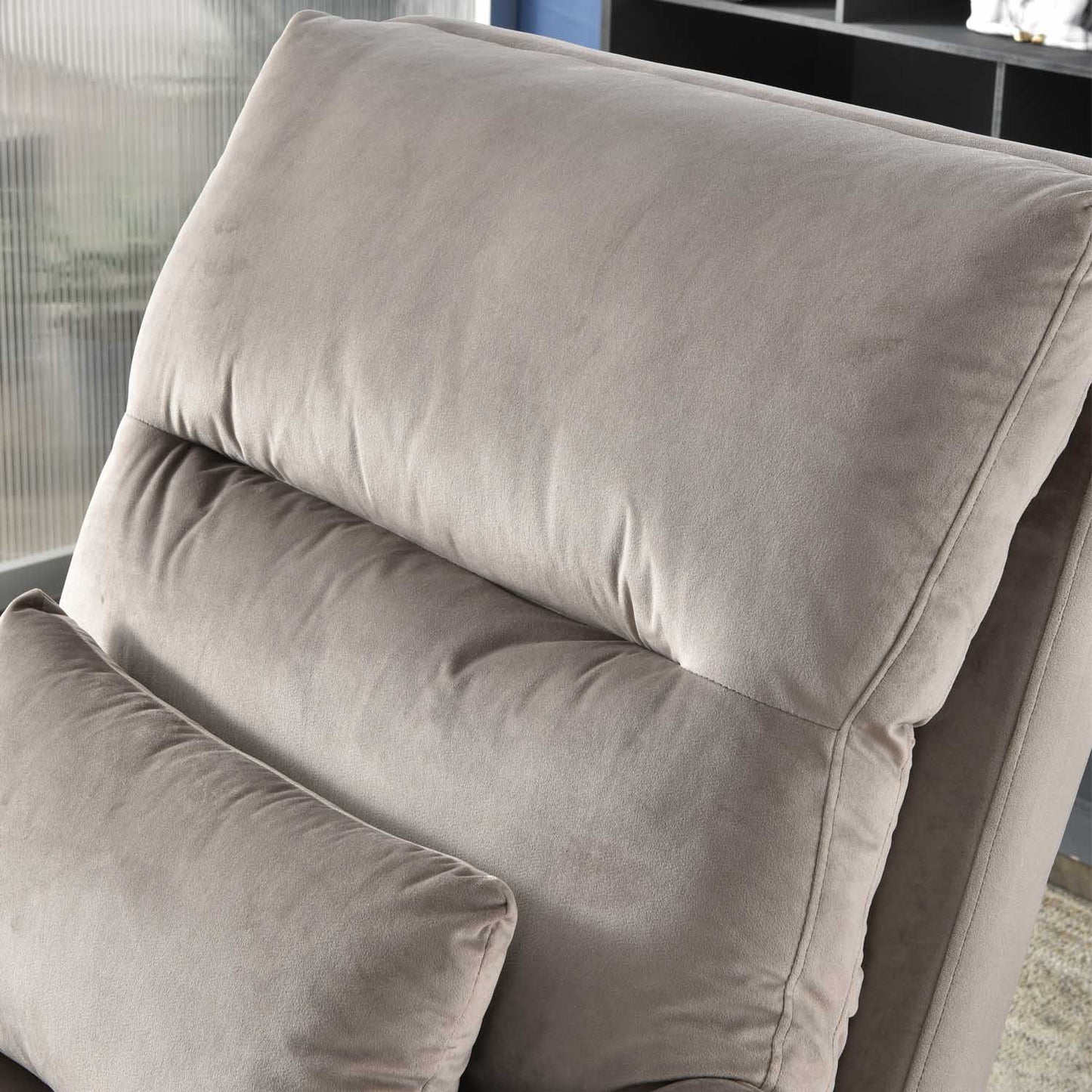 OVIOS Living Room Accent Chair with Ottoman, 6 Angles Adjustable