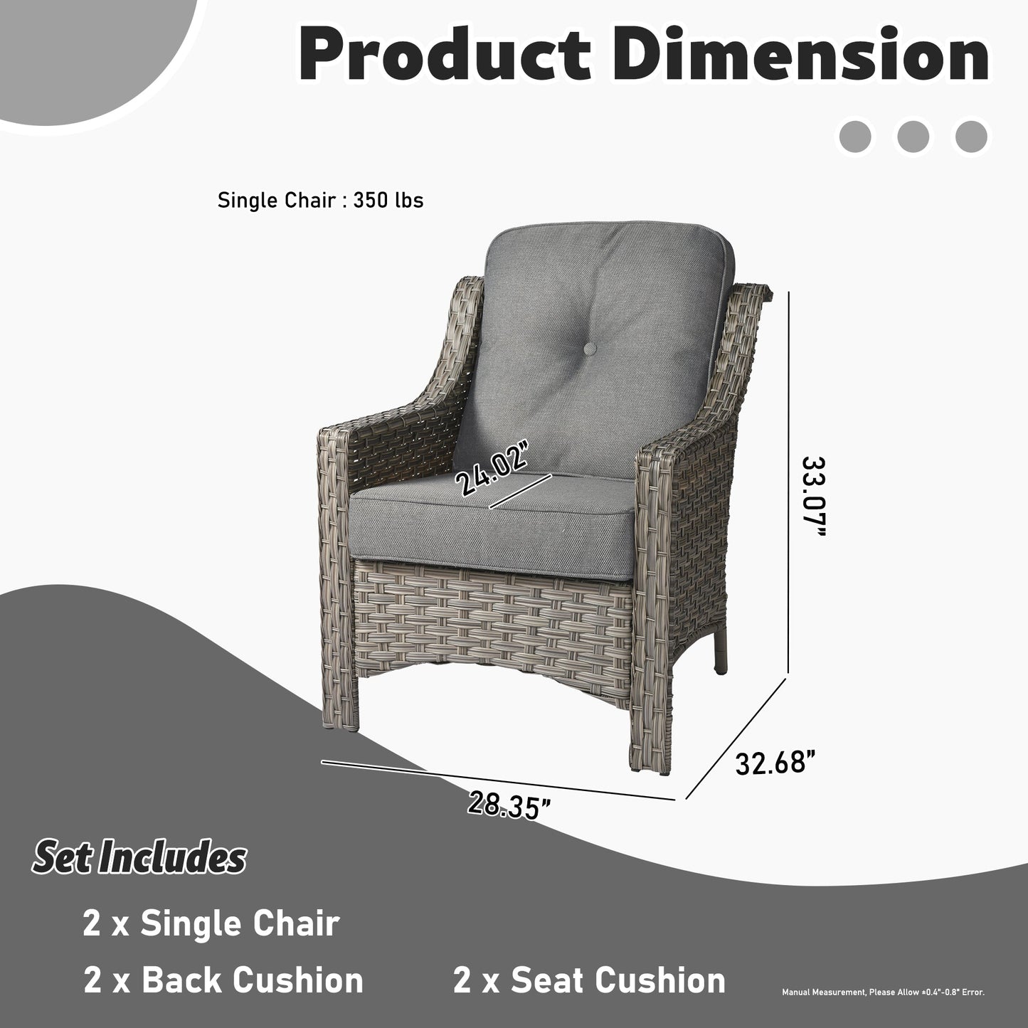 OVIOS Outdoor Single Chair * 2,PAD Series