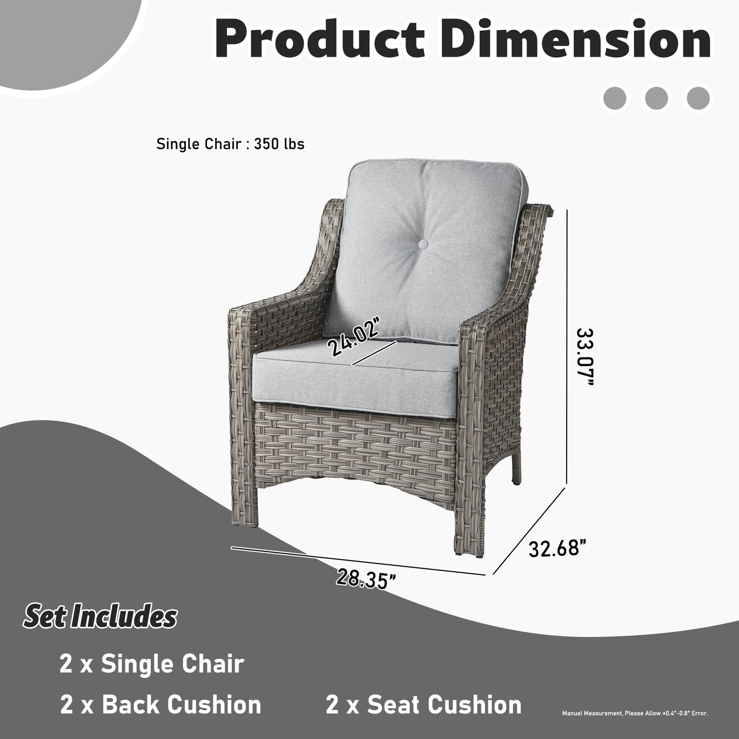 OVIOS Outdoor Single Chair * 2,PAD Series