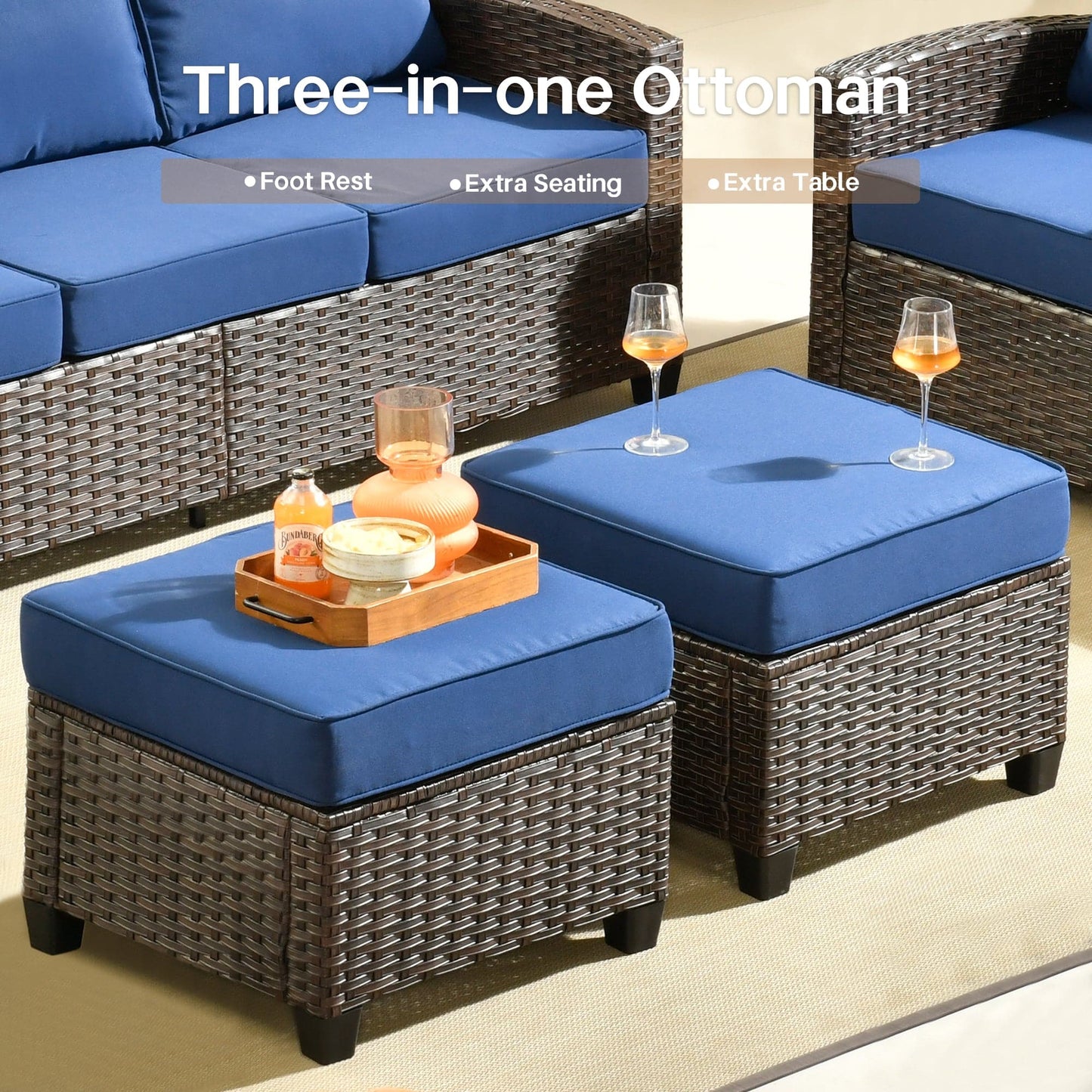 Ovios PRS Series Patio Conversation 5-Piece Set