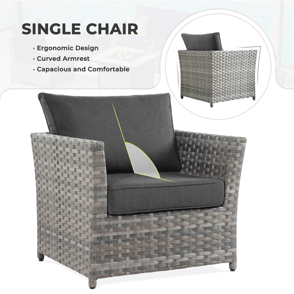 OVIOS New Rimaru Series Patio Furniture Set  9-Piece include Swivel Chairs Set Partially Assembled