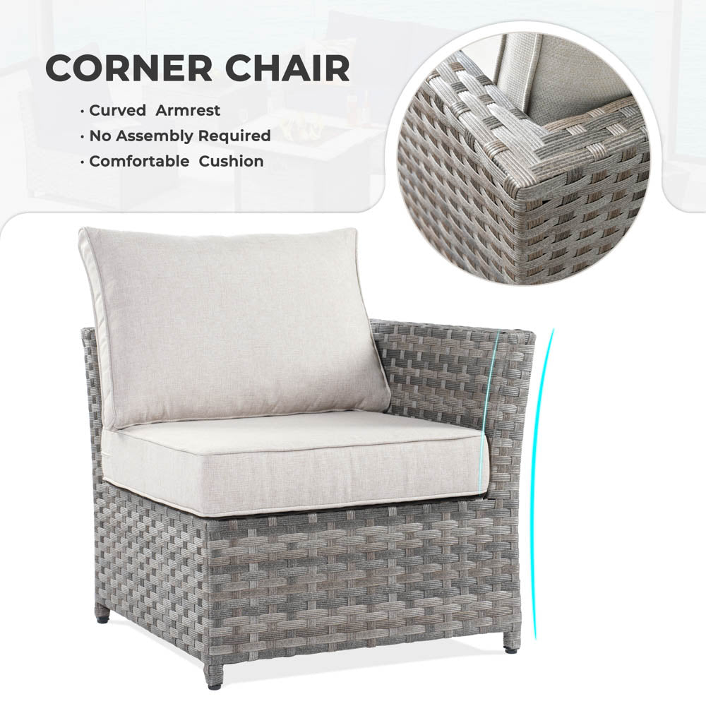 OVIOS New Rimaru Series Patio Furniture Set  9-Piece include Swivel Chairs Set Partially Assembled