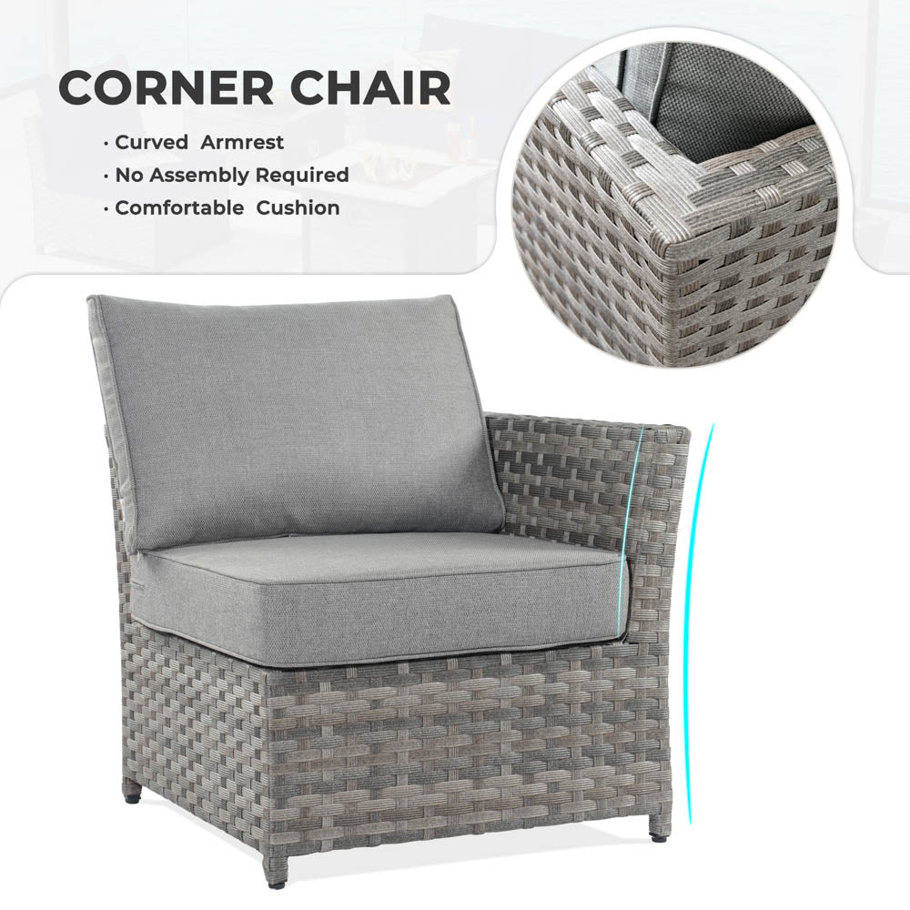 OVIOS New Rimaru Series Patio Furniture Set  9-Piece include Swivel Chairs Set Partially Assembled