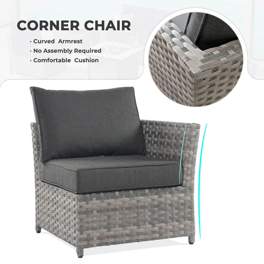 OVIOS New Rimaru Series Patio Furniture Set  9-Piece include Swivel Chairs Set Partially Assembled