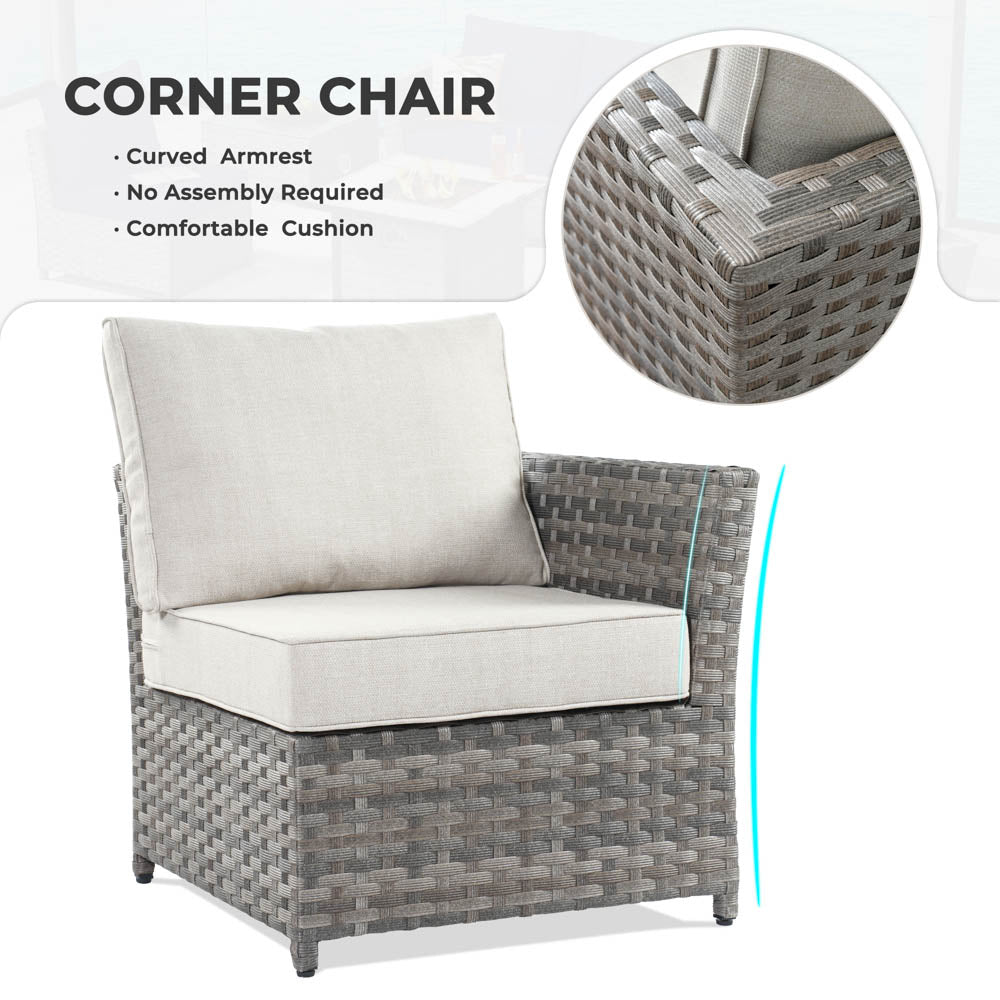 OVIOS New Rimaru Series Patio Furniture Set  9-Piece include Swivel Chairs Set Partially Assembled