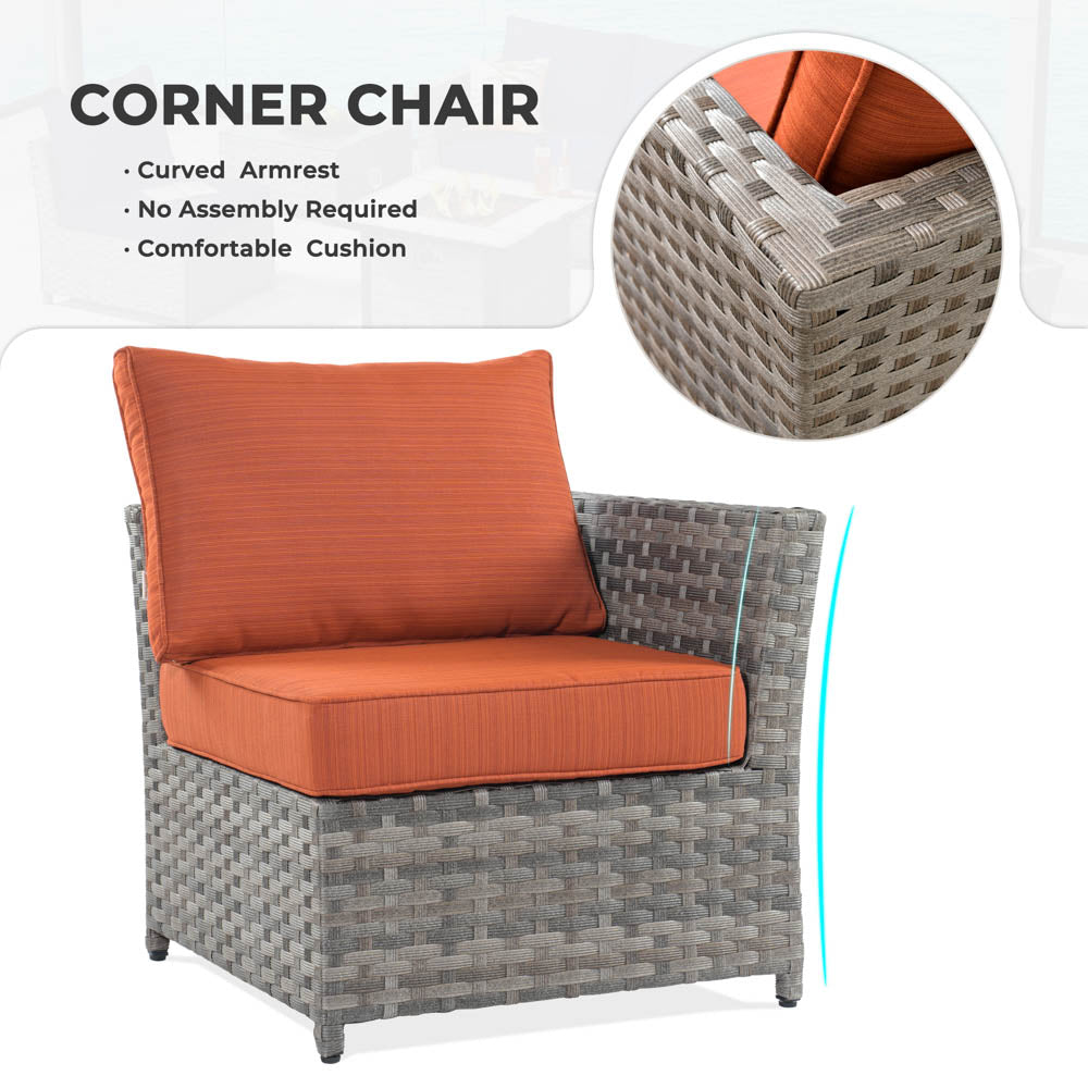 OVIOS New Rimaru Series Patio Furniture Set  9-Piece include Swivel Chairs Set Partially Assembled