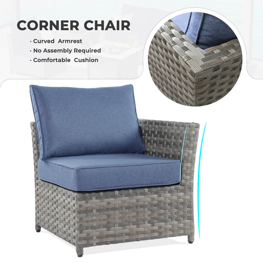 OVIOS New Rimaru Series Patio Furniture Set  9-Piece include Swivel Chairs Set Partially Assembled