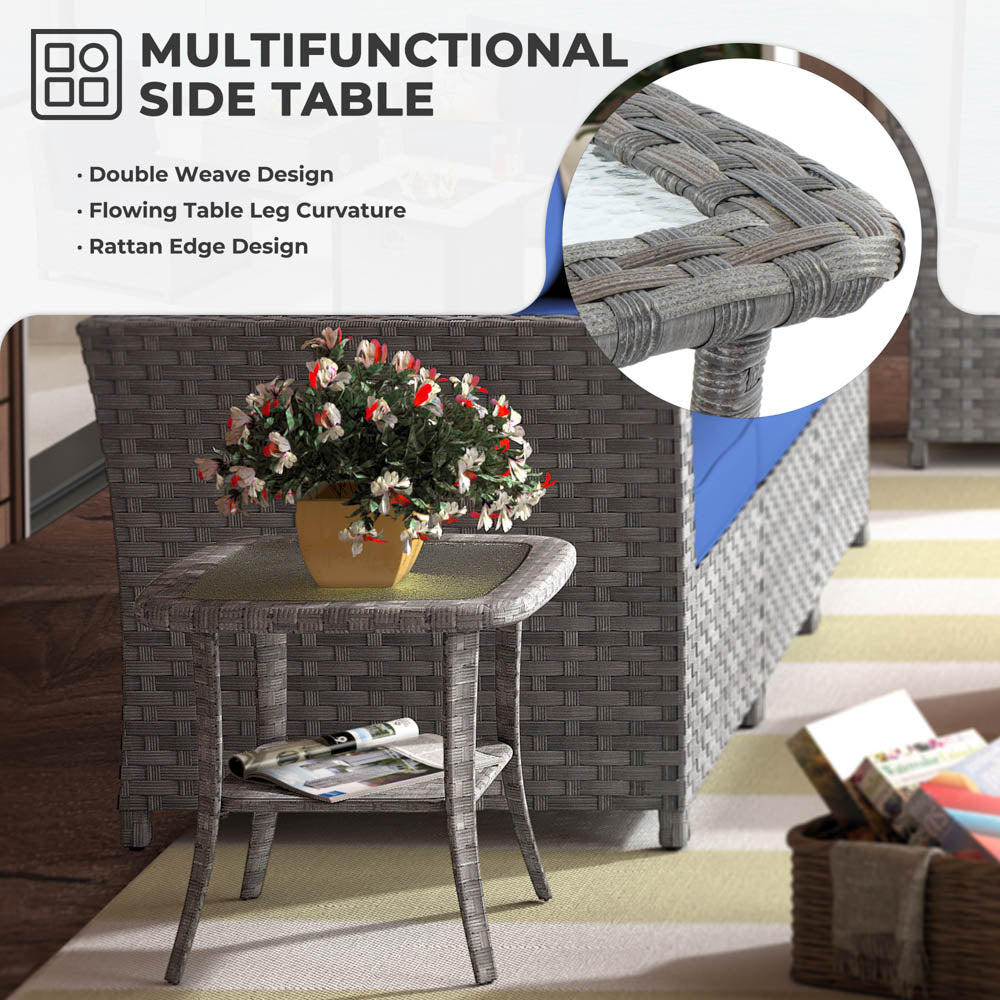 OVIOS New Rimaru Series Patio Furniture Set  9-Piece include Swivel Chairs Set Partially Assembled