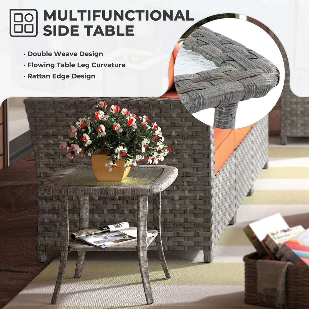 OVIOS New Rimaru Series Patio Furniture Set  9-Piece include Swivel Chairs Set Partially Assembled