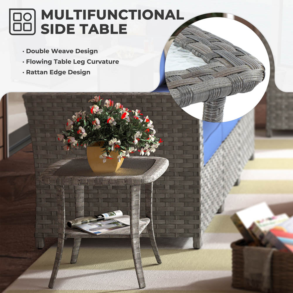 OVIOS New Rimaru Series Patio Furniture Set  9-Piece include Swivel Chairs Set Partially Assembled