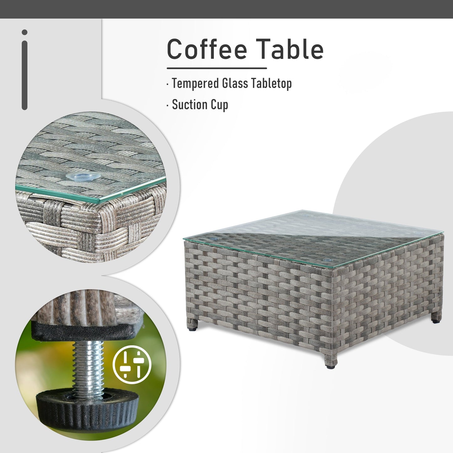 OVIOS Patio Furniture Set 13-Piece include 42"Rectangle Fire Pit Table, Partially Assembled,BRS Series