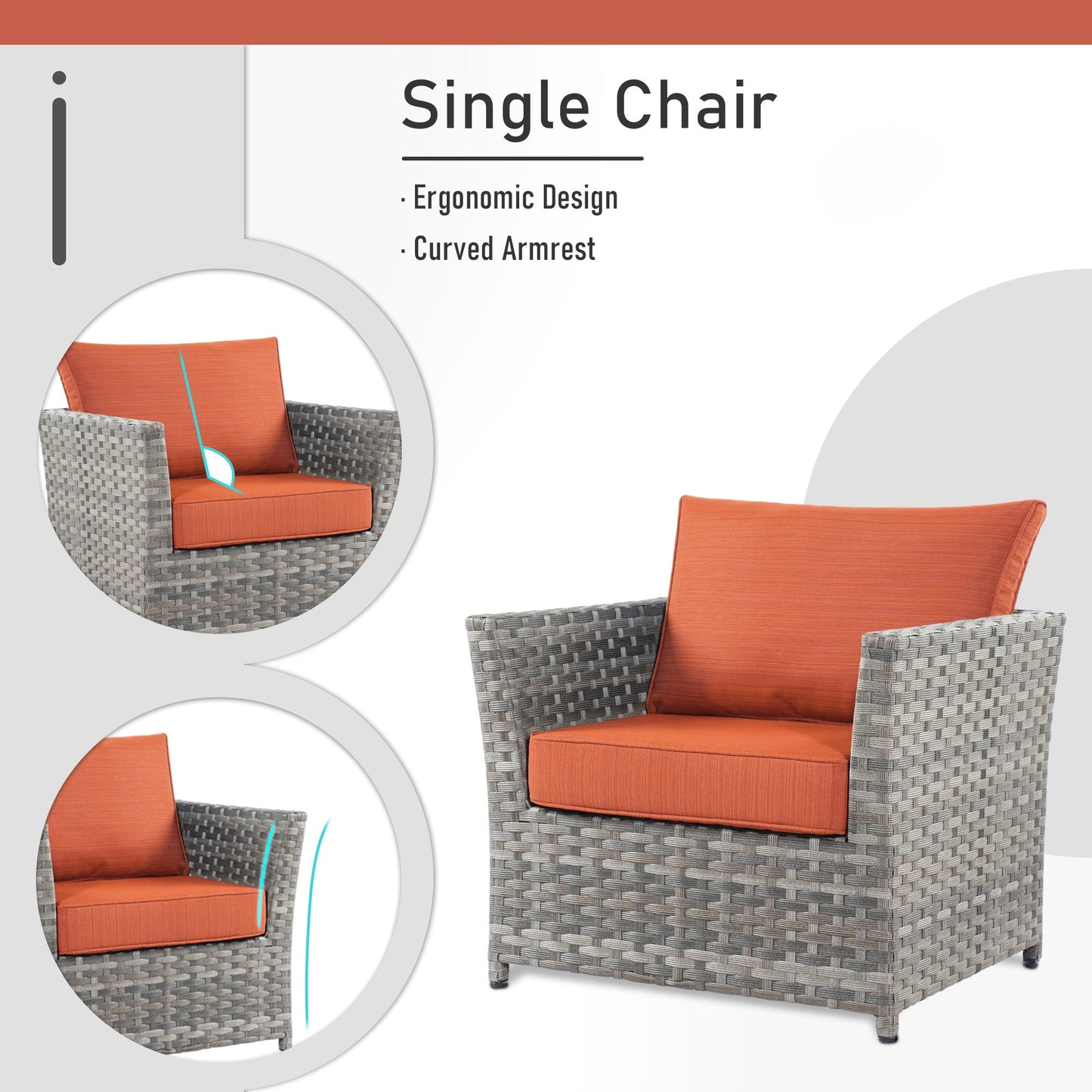 OVIOS Patio Furniture Set 10-Piece include 42"Rectangle Fire Pit Table&Swivel Chairs, Partially Assembled,BRS Series