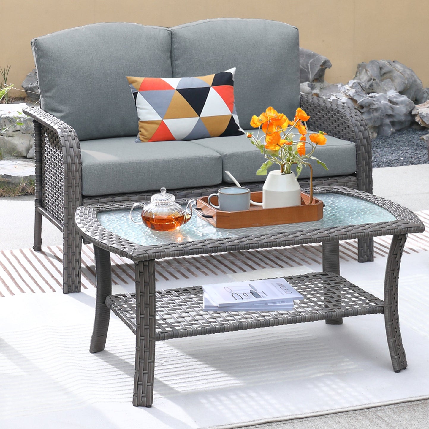 NDS Series - Outdoor Loveseat Set, 2-Piece