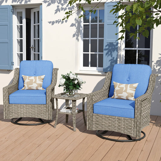 OVIOS Conversation Set 3-Piece PAD Series,Swivel Chair