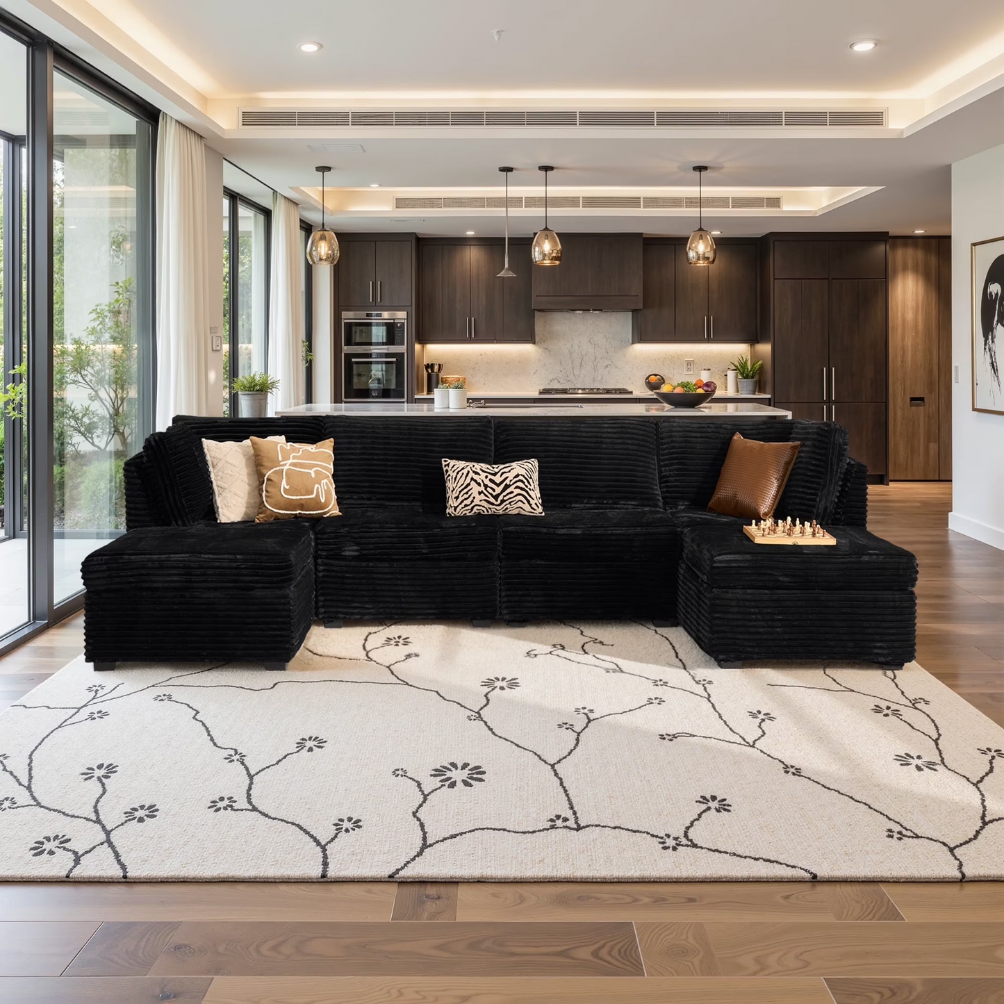 OVIOS Modular Sectional Sofa Couch with Oversized Chaise